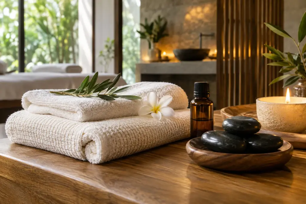Illustrative spa wellness setting